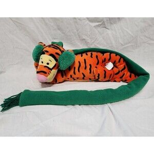Disney Parks Lounging Tigger W/ Muffs & Long Scarf Christmas Bean Bag Door Draft